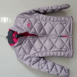 North Face Childs Grey/Pink Girls Jacket
